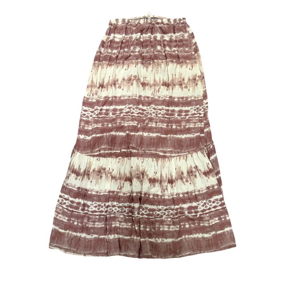 Love Stitch Boho Mauve Tie Dye Midi Skirt Tassel Festival Small Vacation Flowy - Picture 3 of 7